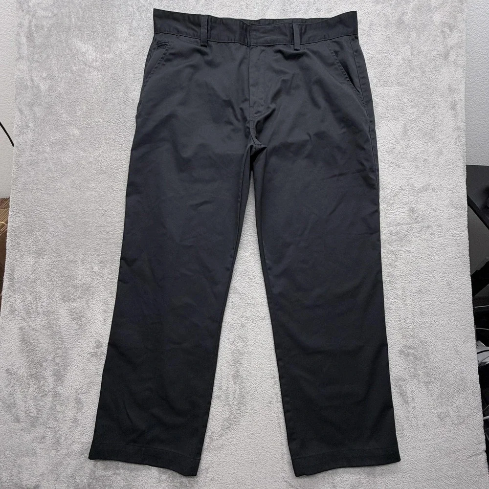 Tesla Pants Mens Tag 42x32 Black Chino Regular Microfiber Polyester